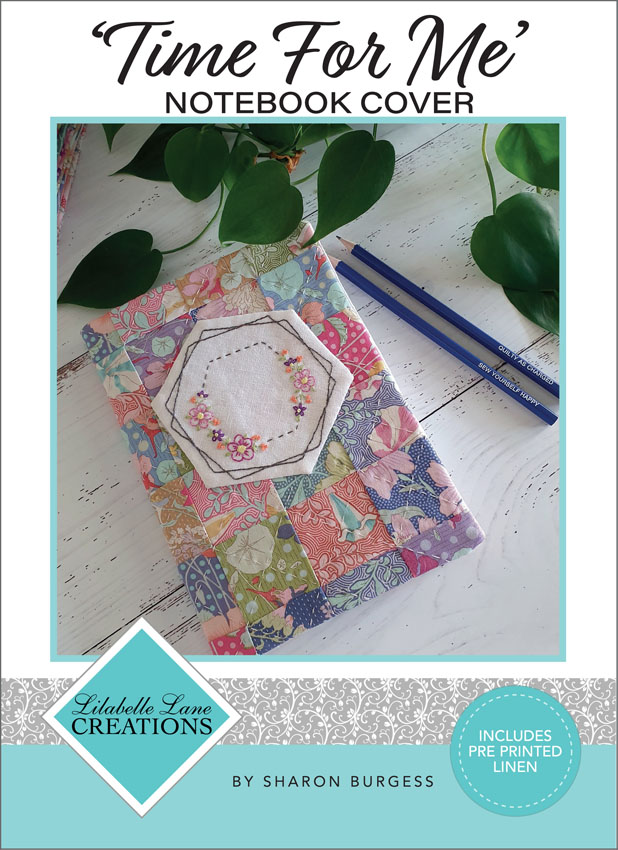 Time For Me Notebook Cover - Includes  Pre Printed White Linen