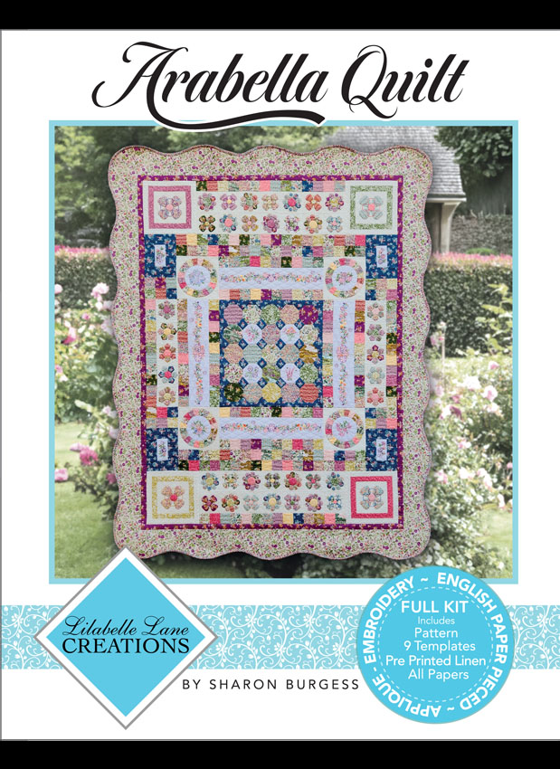 Arabella Full Epp Pack including Pre-Printed Linen & Wooden Thread Keeper