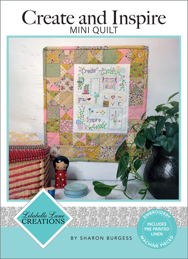 Create and Inspire Mini Quilt - Includes Pre Printed Linen