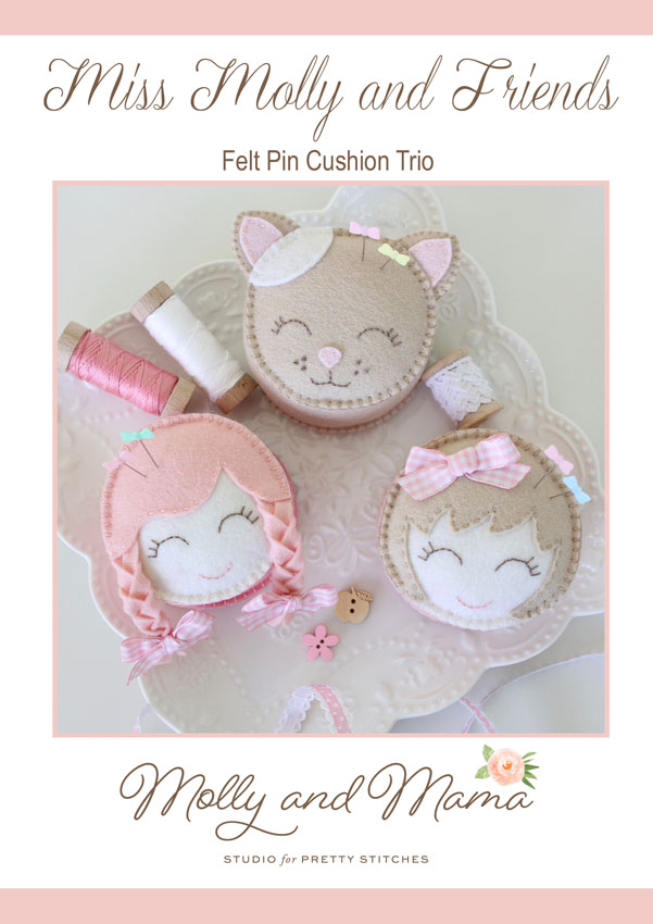 Miss Molly and Friends Pin Cushion Trio