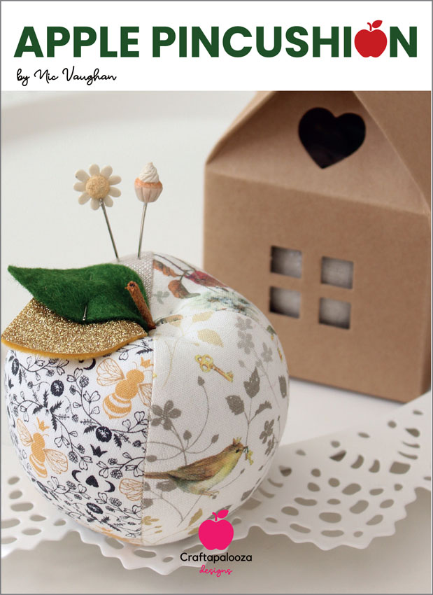 Apple Pincushion Pattern - Includes Acrylic Template