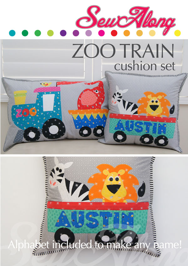 Zoo Train Cushion Set