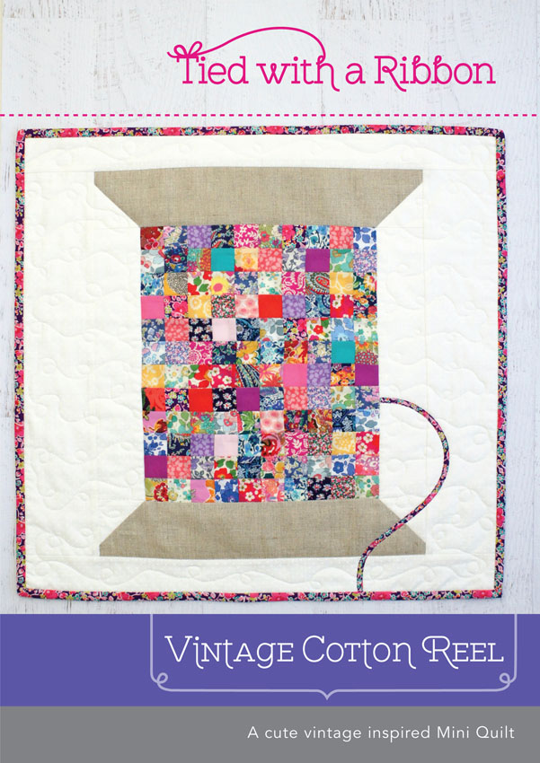 Vintage Cotton Reel - Mini Quilt - Liberty Version